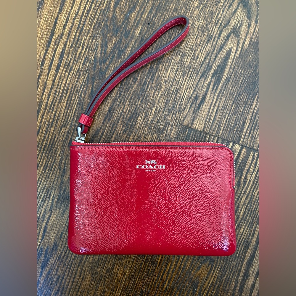 Coach Red Leather Wristlet
